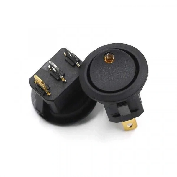 KCD1 Sarı Nokta Işıklı On-Off Anahtar 12V