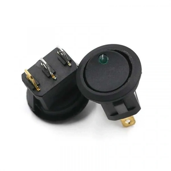 KCD1 Yeşil Nokta Işıklı On-Off Anahtar 12V