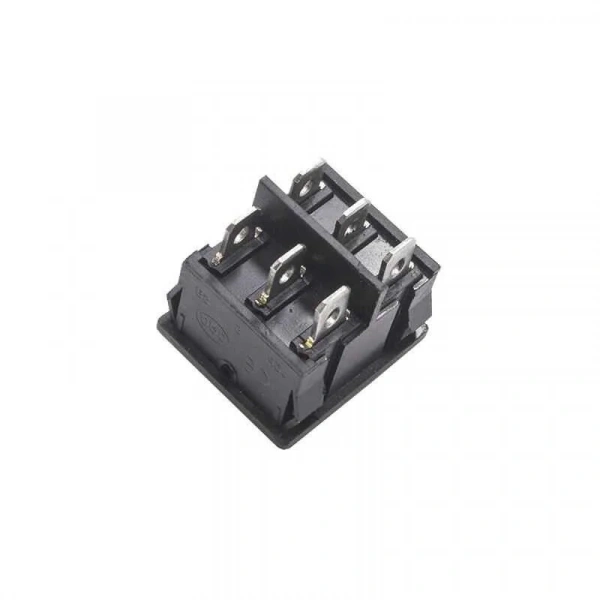KCD2-502 İkili ON-OFF Switch 6 Pin - Siyah
