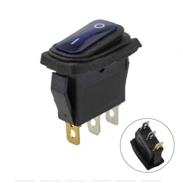 KCD3 15A Su Geçirmez Mavi Işıklı ON-OFF Anahtar