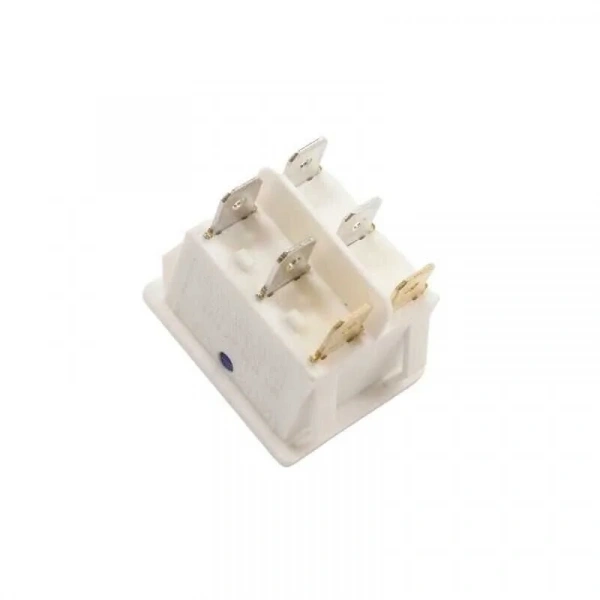 KCD4 İkili Işıklı ON-OFF Switch 6 Pin - Mavi