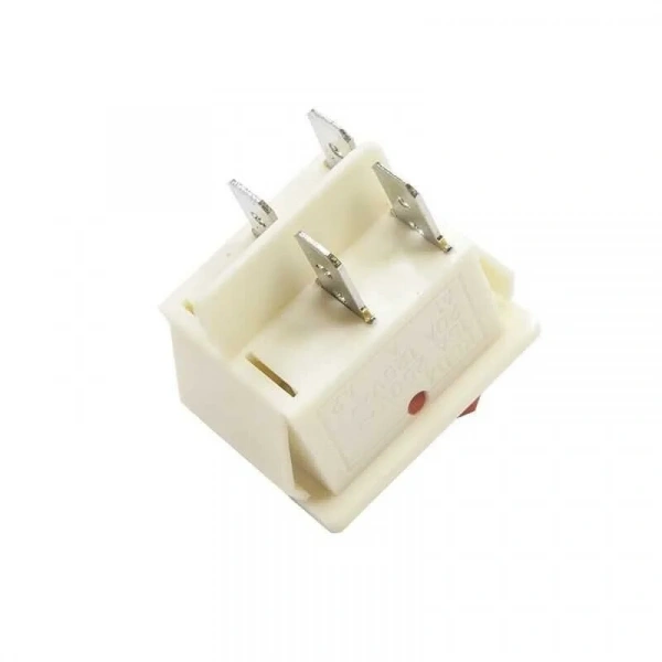 KCD4 Işıksız On/Off Anahtar 4 Pin - Beyaz