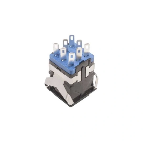 KD2-22 19mm Işıklı Yaylı Push Buton - Beyaz