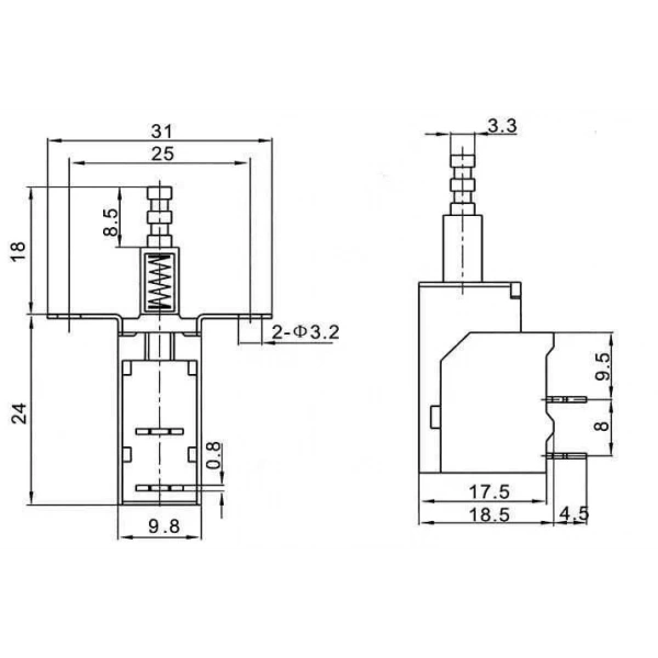 KDC-A10 Vidalı TV Anahtarı 2-Pin