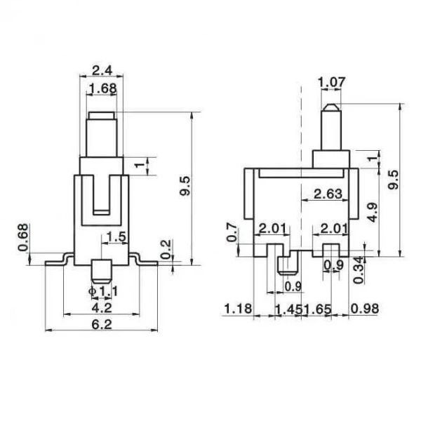 KFC-W-07A Micro Switch NO 2-Pin