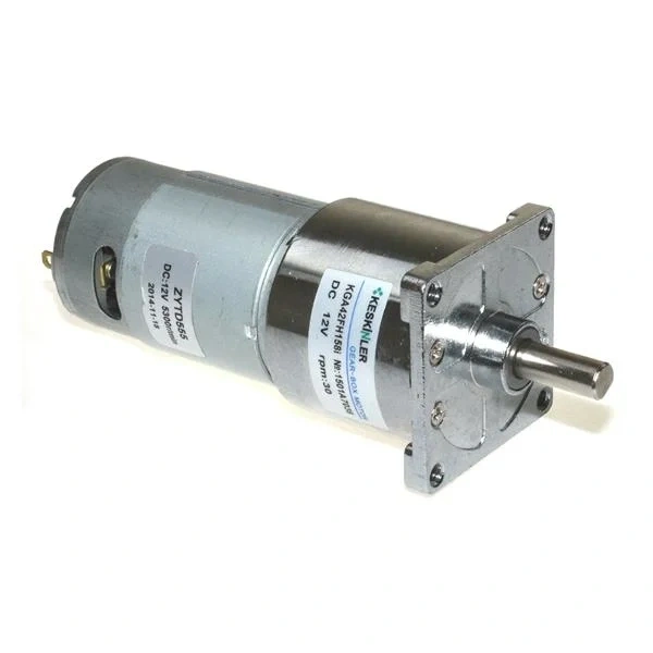 KGA42 12V 30Rpm 42mm Redüktörlü Flanşlı Uzun Dc Motor