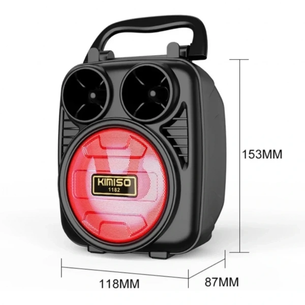 KIMISO SD/USB/FM Bluetooth RGB Işıklı Müzik Kutusu Hoparlör DM-109