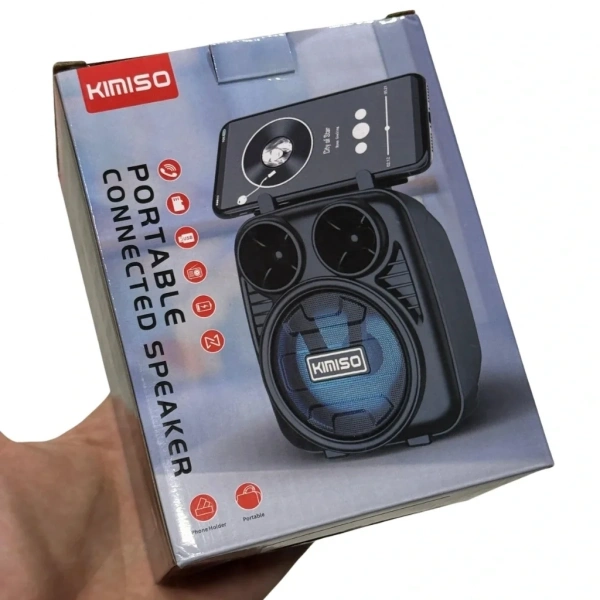 KIMISO SD/USB/FM Bluetooth RGB Işıklı Müzik Kutusu Hoparlör DM-109