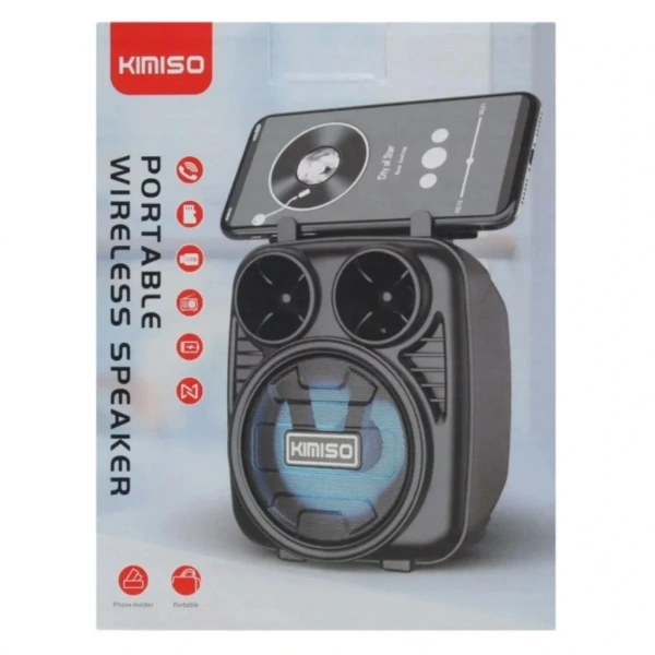 KIMISO SD/USB/FM Bluetooth RGB Işıklı Müzik Kutusu Hoparlör DM-109
