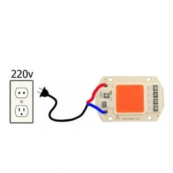 Kırmızı 220V Projektör Cob Led 50W Driver Çipli
