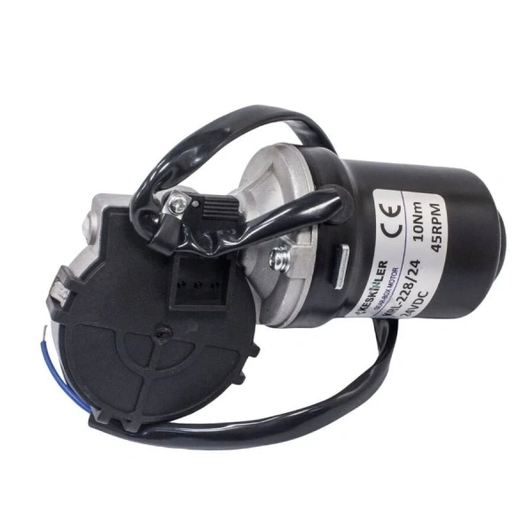 KRL-228/24 24V DC 10Nm 45 RPM Cam Silecek Motoru