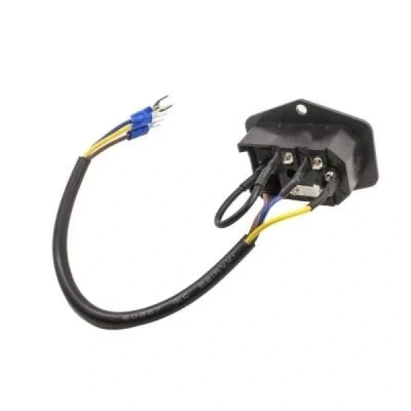 Kulaklı Erkek Power Soketi - Işıksız Anahtarlı Kablolu