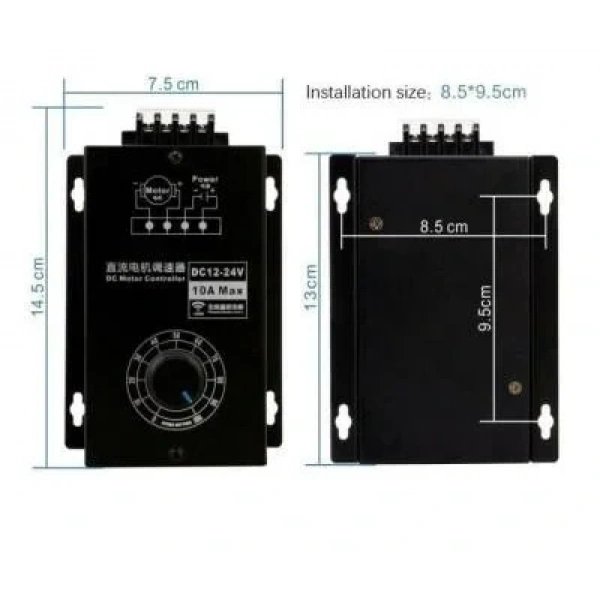 Kumandalı 10A DC Motor Sürücü PWM DC 12-24V