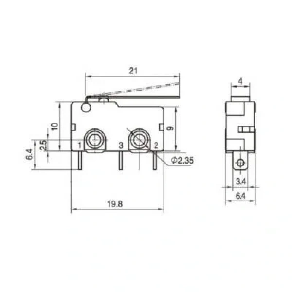 KW4A Micro Switch 3-Pin