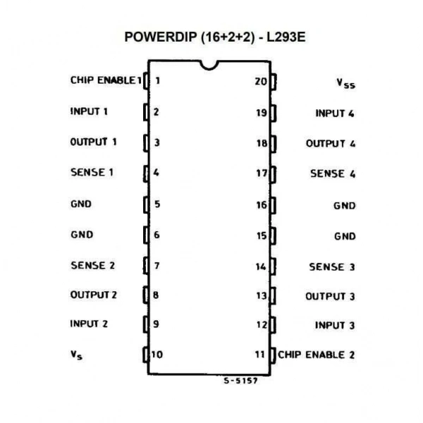 L293E DIP-20 Motor Sürücü Entegresi