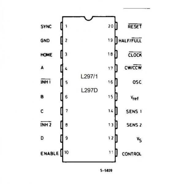 L297 DIP-20 Motor Sürücü Entegresi