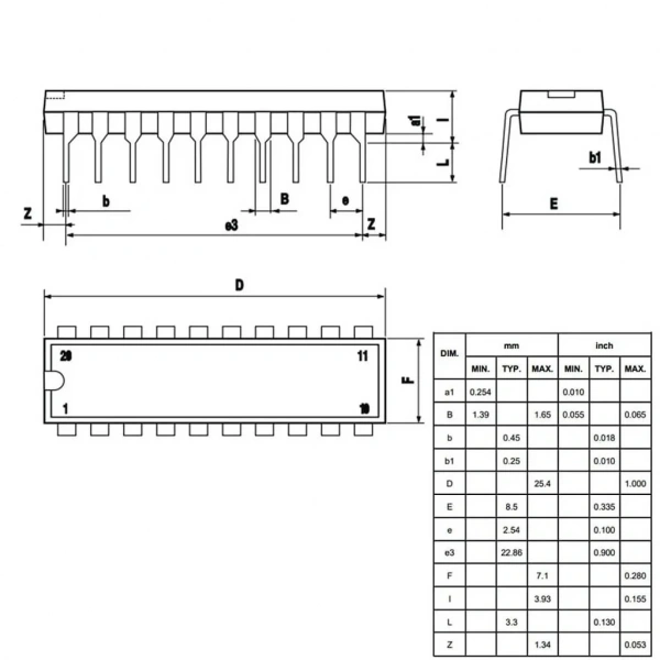 L297 Motor Sürücü Entegresi Dip-20