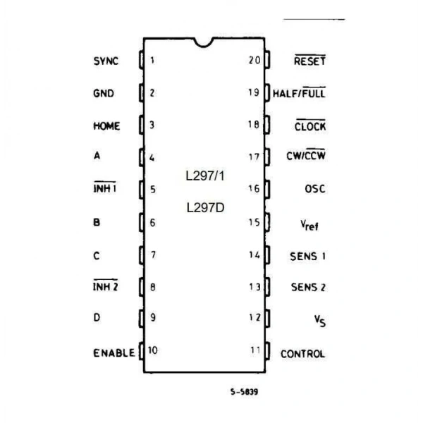 L297D SOIC-20 Smd Motor Sürücü Entegresi