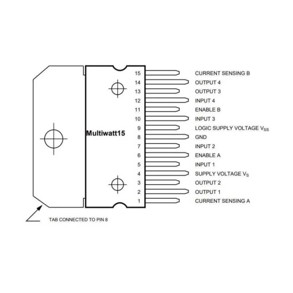 L298N Multiwatt15 Motor Sürücü Entegresi