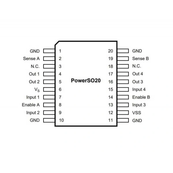 L298P PowerSO-20 Smd Motor Sürücü Entegresi