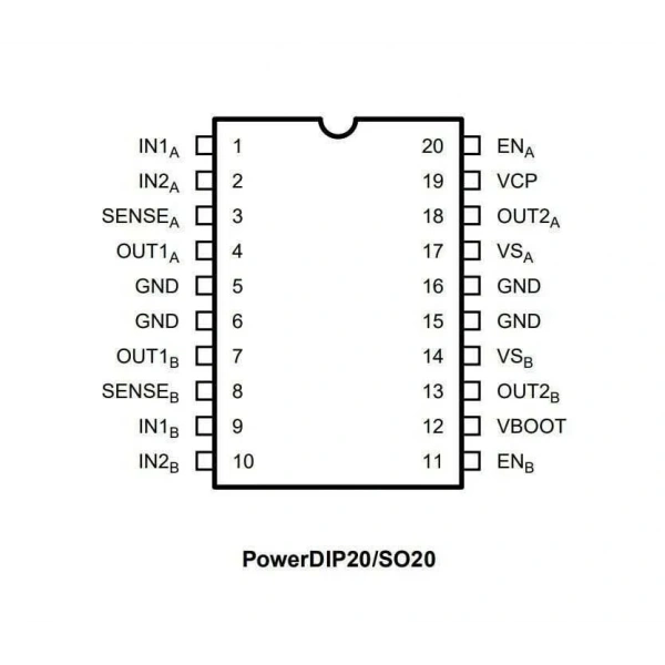 L6205N DIP-20 Motor Sürücü Entegresi