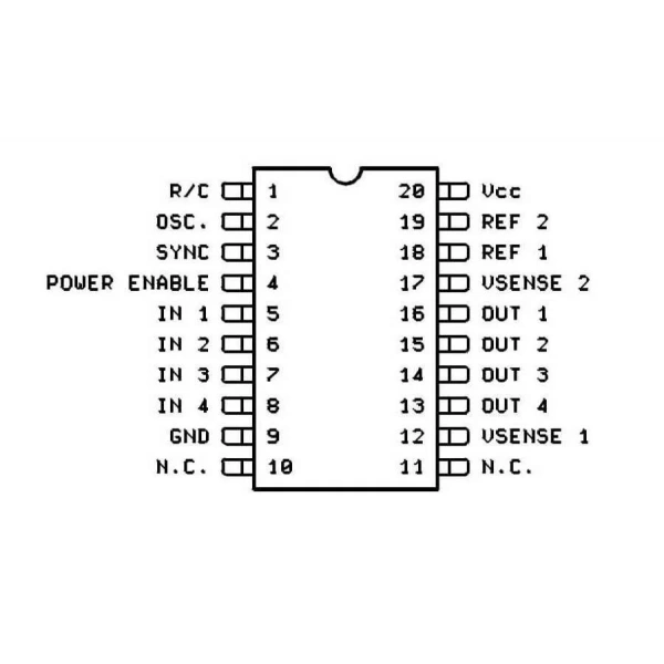 L6506 SOIC-20 SMD Step Motor Sürücü Entegresi