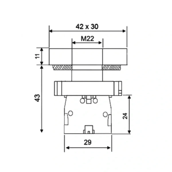 LAY5-EL8325 22mm İkiz Buton Yeşil Kırmızı