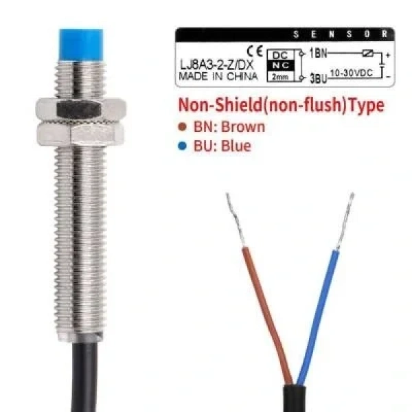 LJ8A3-2-Z/DX 6-36V 2mm NC Endüktif Mesafe Sensörü
