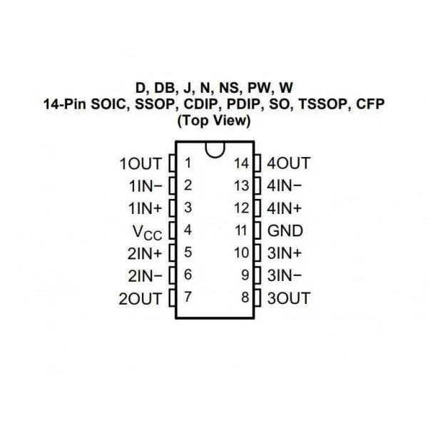 LM124DRG4 SOIC-14 OpAmp Entegresi