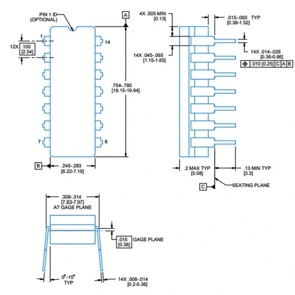 LM224N OpAmp Entegresi Dip-14