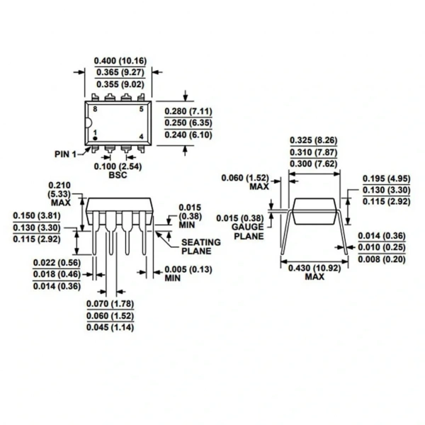 LM258P 3mV 1mA OpAmp Entegresi Dip-8