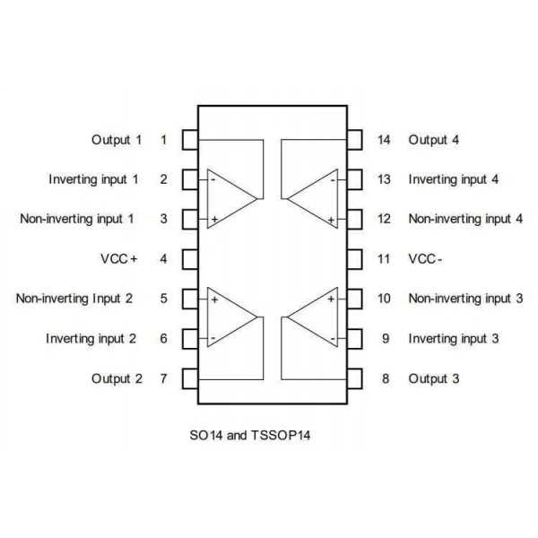 LM2902DT SOIC-14 SMD OpAmp Entegresi
