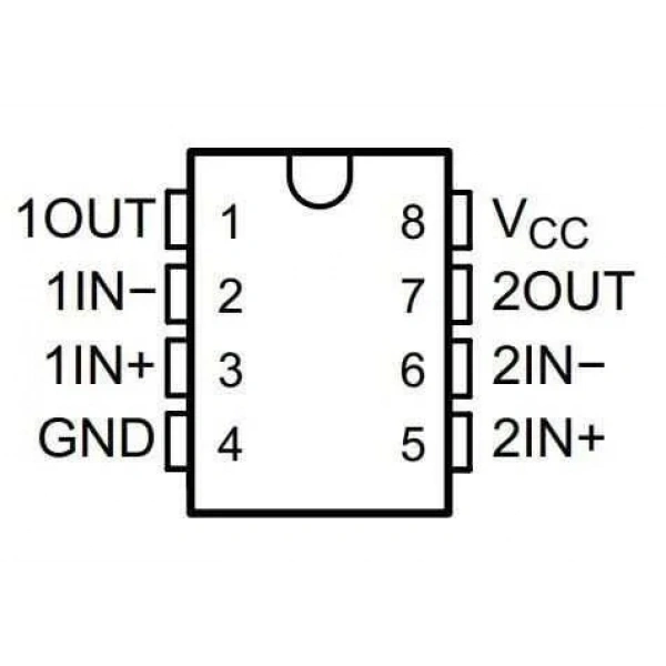 LM293 SOIC-8 Komparatör Entegresi