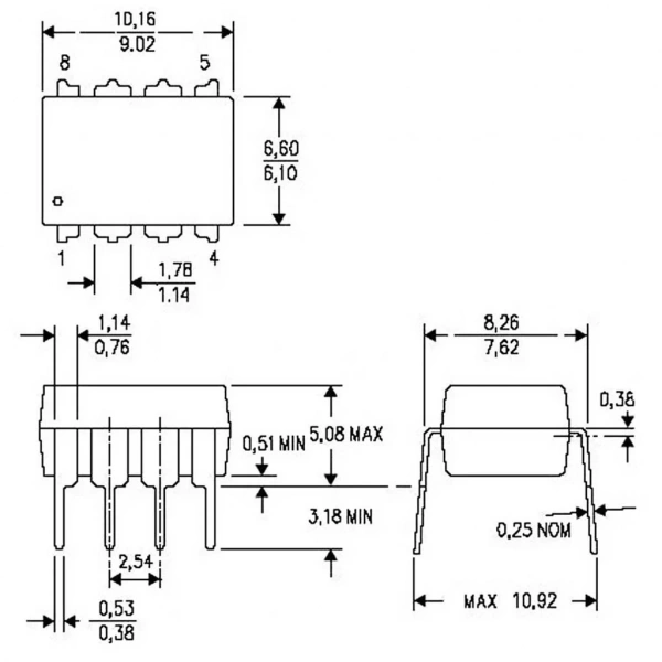 LM293P Komparatör Entegresi Pdip-8