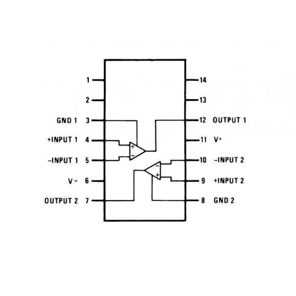LM319N DIP-14 11.5mA Komparatör Entegresi