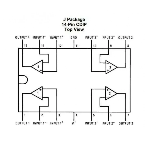 LM324AM SOIC-14 SMD OpAmp Entegresi