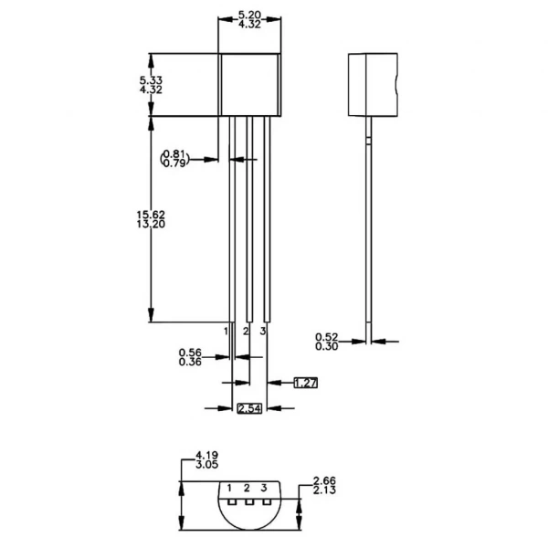LM336Z25 2.5V 10mA Programlanabilir Şant Regülatörü To-92-3