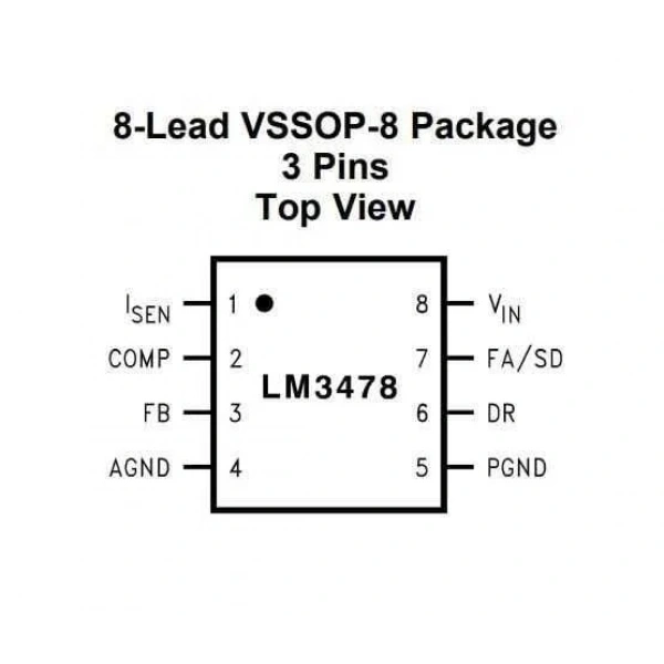 LM3478MM/NOPB TSSOP8 - Kontrol Entegresi