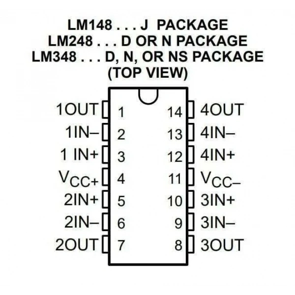 LM348 SMD SO14 Entegre