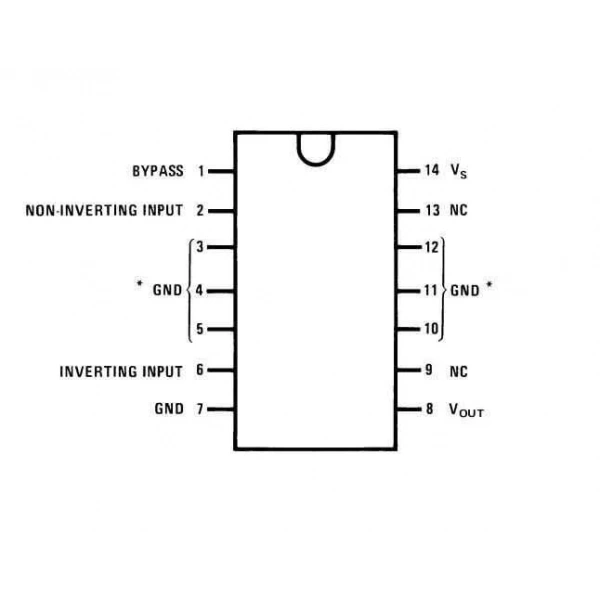 LM380N DIP-14 Amplifikatör Ses Entegresi