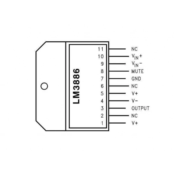 LM3886 TO-220-11 68W Ses Amplifikatörü Entegresi