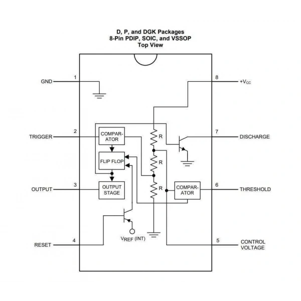 LM555 SOIC-8 SMD Zamanlayıcı Entegresi