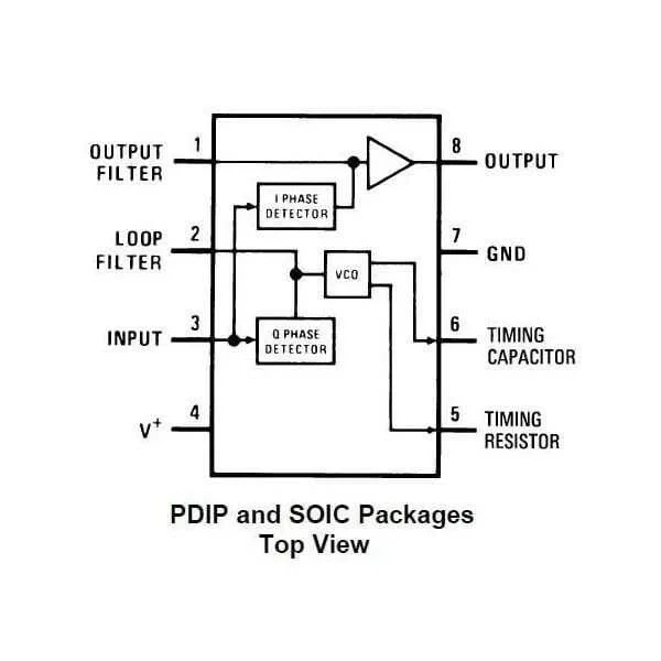LM567CN DIP-8 Codec Entegresi