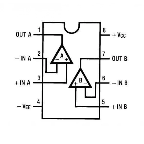 LM833N DIP-8 Amplifikatör Ses Entegresi