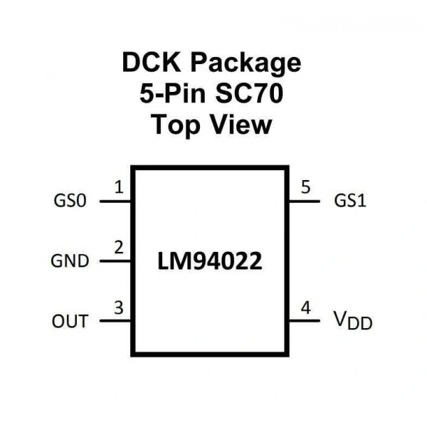 LM94022BIMG/NOPB SMD Sıcaklık Sensör Entegresi