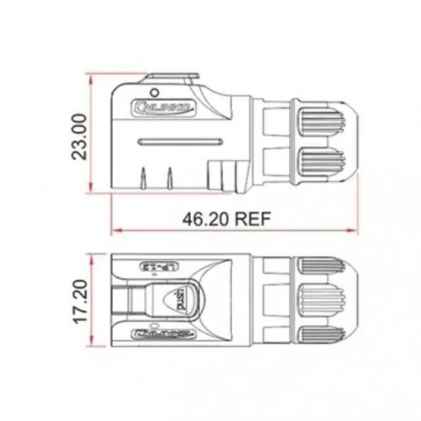 LP-12-C05PE-02-001 5-Pin Su Geçirmez Konnektör - Erkek