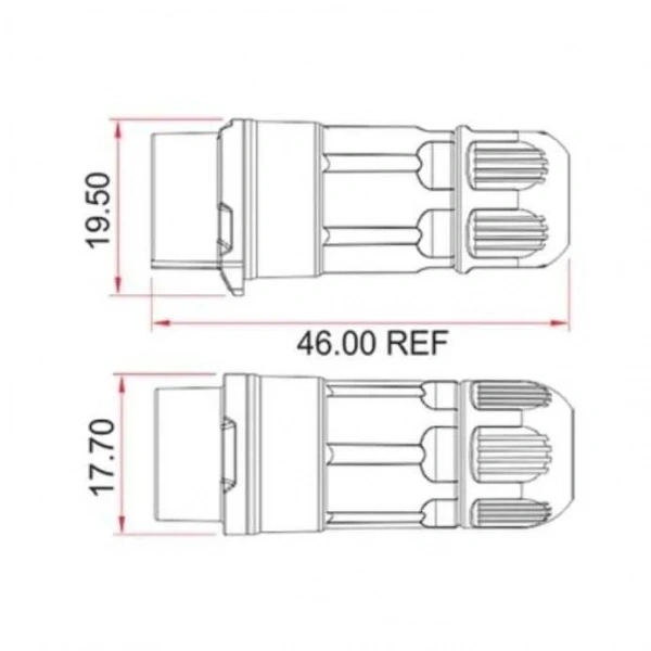 LP-12-J03PP-02-001 3-Pin Su Geçirmez Konnektör - Dişi
