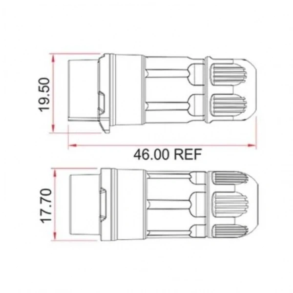 LP-12-J04PP-02-001 4-Pin Su Geçirmez Konnektör - Dişi