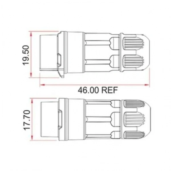 LP-12-J05PP-02-001 5-Pin Su Geçirmez Konnektör - Dişi