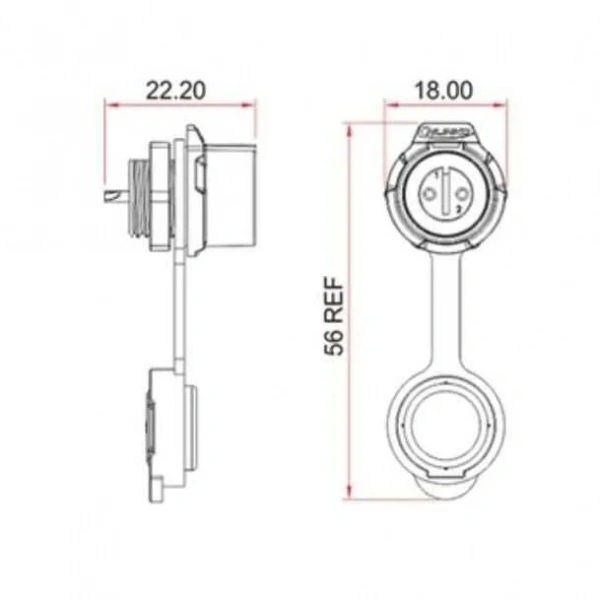 LP-12-J07SX-02-101 7-Pin Su Geçirmez Konnektör - Dişi